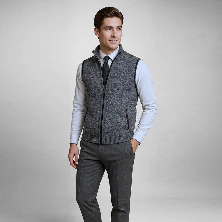 The Marcus Full-Zip Knit Vest