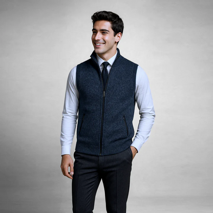 The Marcus Full-Zip Knit Vest