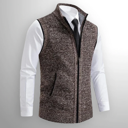 The Marcus Full-Zip Knit Vest