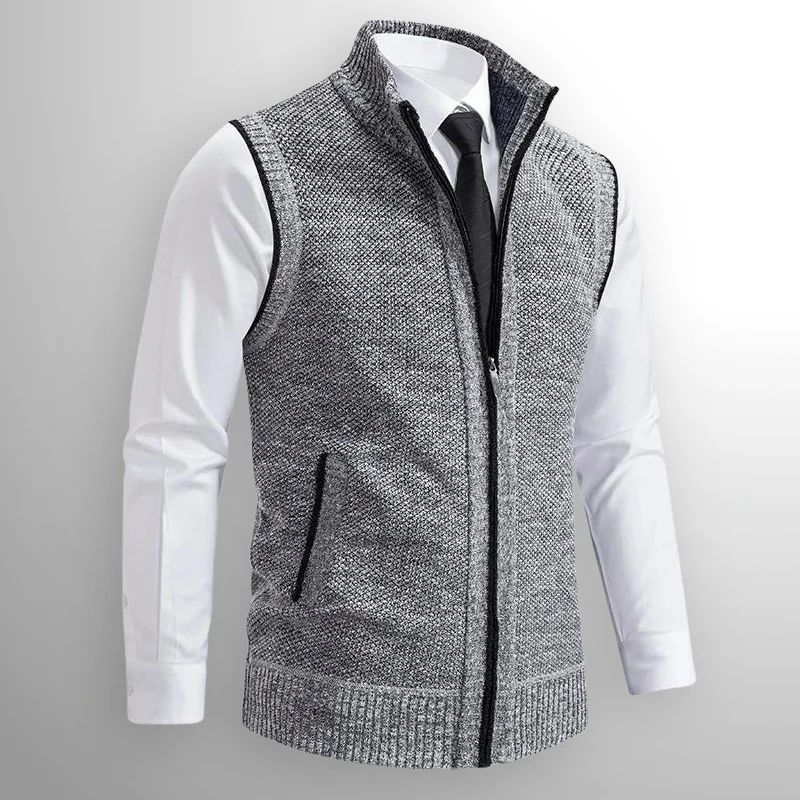 The Marcus Full-Zip Knit Vest