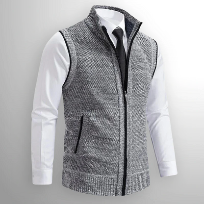 The Marcus Full-Zip Knit Vest