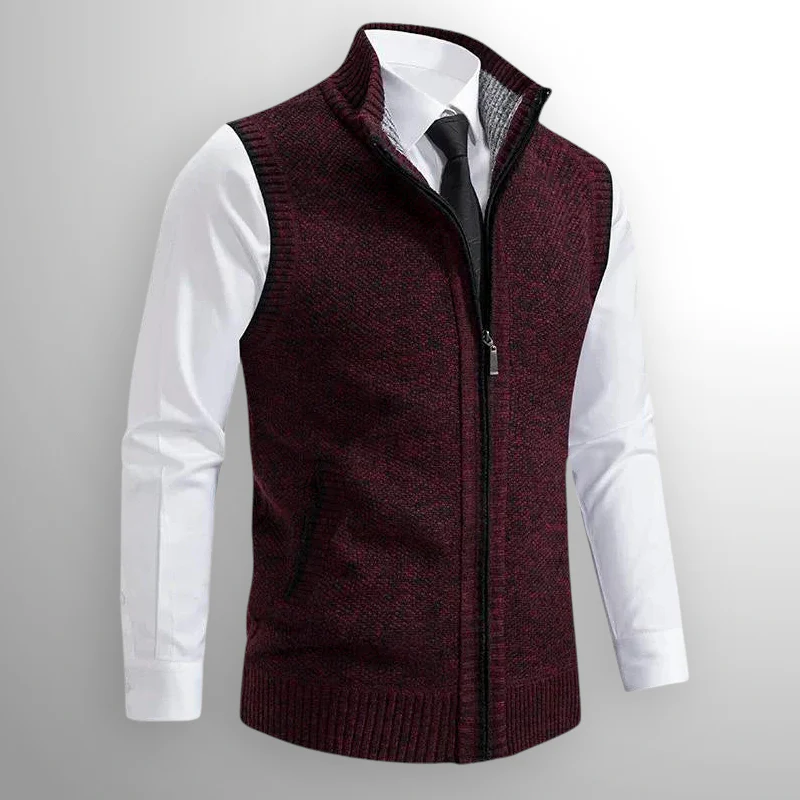 The Marcus Full-Zip Knit Vest