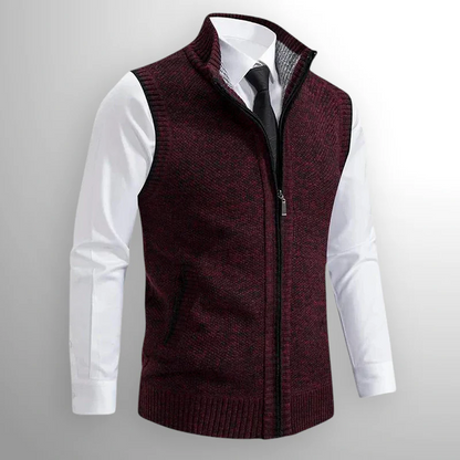 The Marcus Full-Zip Knit Vest
